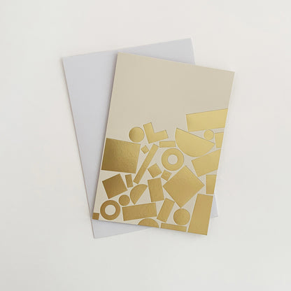 Stack Card Brass & Mist