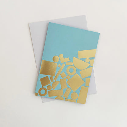 Stack Card Brass & Sky