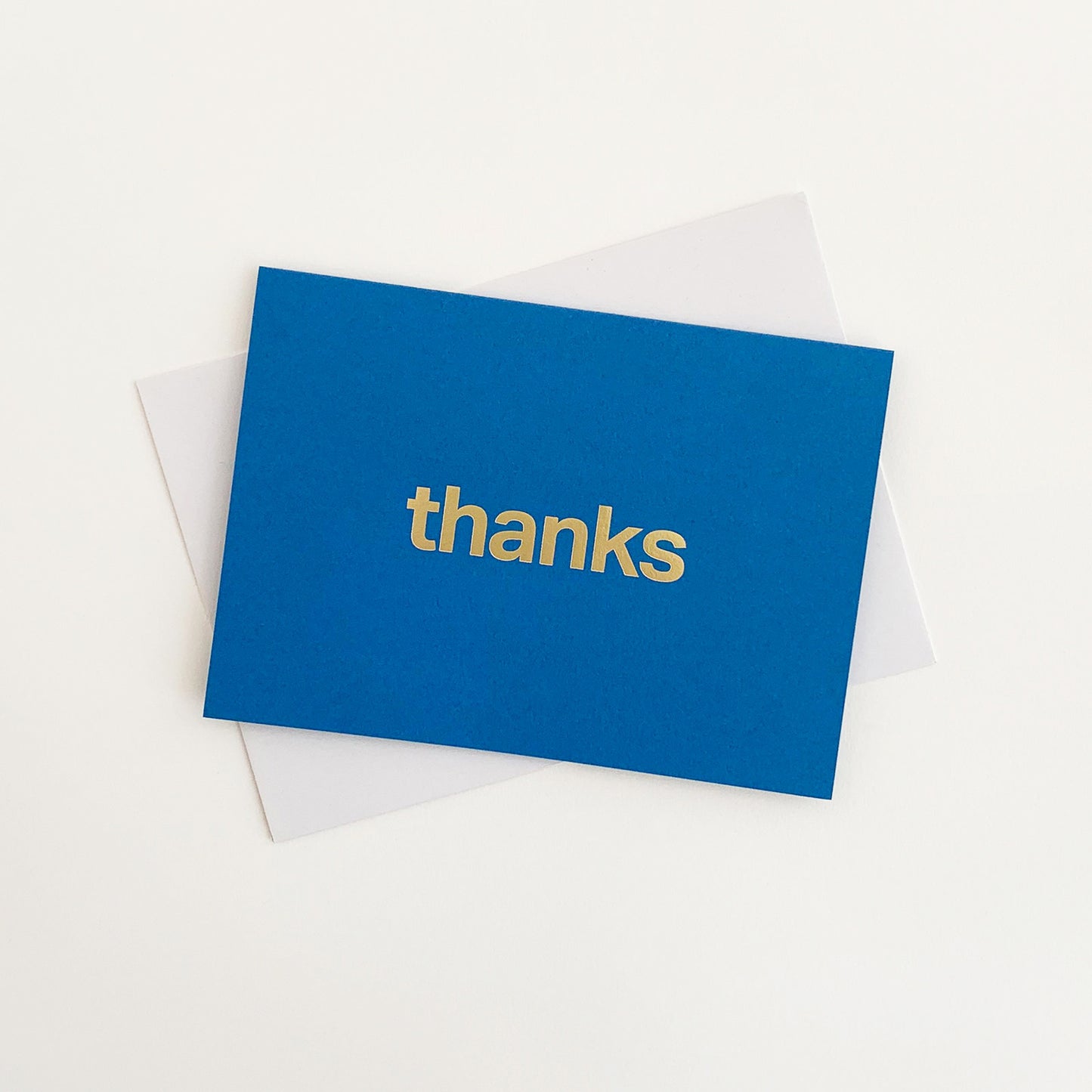 Thanks Card Brass & Blue