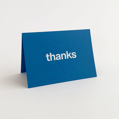 Thanks Card White & Blue