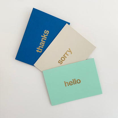 Hello Card Brass & Mint