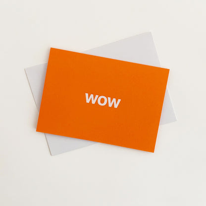 Wow Card White & Orange