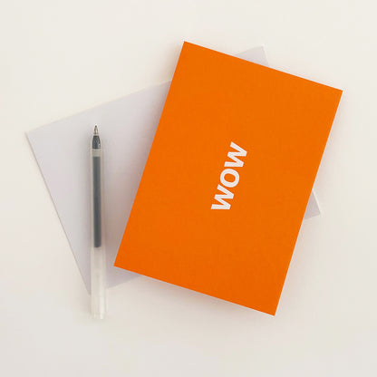 Wow Card White & Orange