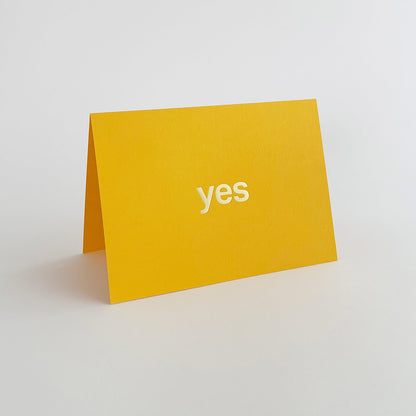 Yes Card Brass & Yellow