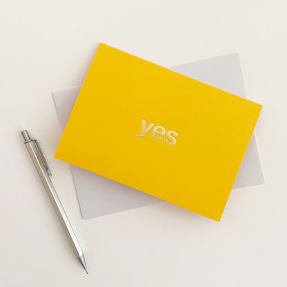 Yes Card Brass & Yellow