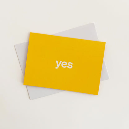 Yes Card White & Yellow